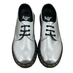 Dr. Martens Silver Chrome 1461 Vegan Dress Shoes Wedding Prom Oxfords US Size 5